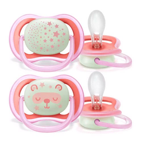 Philips Avent Ultra Air Pacifier 6-18m (SCF 376/22) - Pack of 2 - Assorted Color