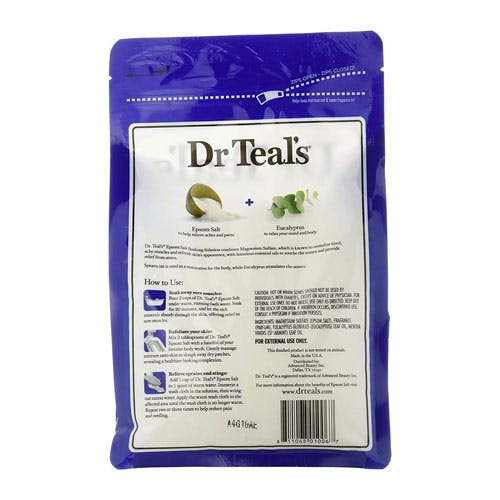 Dr Teal's epsom bath salt eucalyptus and spearmint 1.36kg