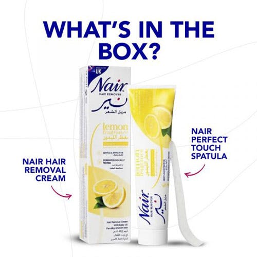 Nair Hair Removal Cream with Baby Oil Lemon, 110gm
