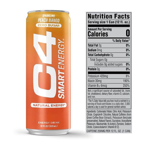 Cellucor C4 Smart Energy Drink 355ml - Peach Mango Flavour