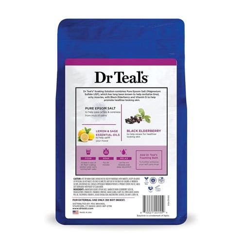 Dr Teal's Epsom salt Soaking Solution Black Elderberry 1.36kg