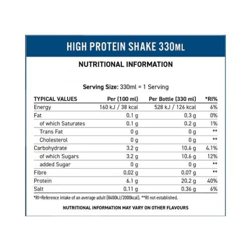 Applied Nutrition High Protein Shake Vanilla Ice Cream 330ML