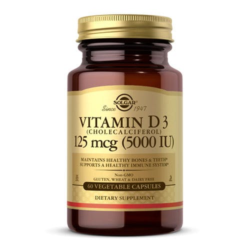 Solgar Vitamin D3 125mcg (5000IU) -60 Capsules