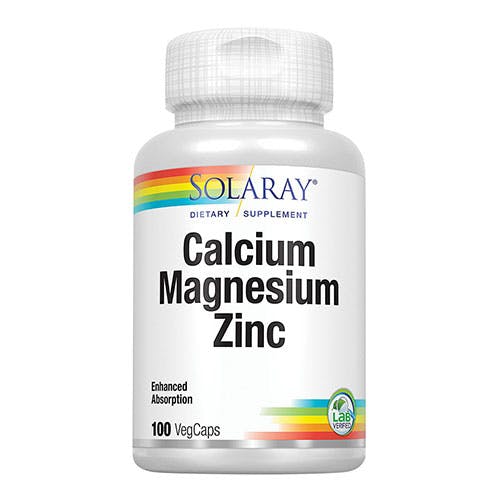 Solaray Calcium Magnesium Zinc-100 Capsules