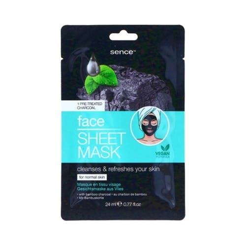 Sence Vegan Bamboo Face Sheet Mask Charcoal 24ml