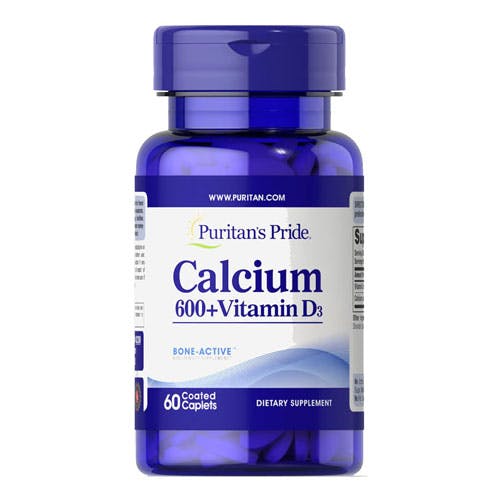Puritan's Pride Calcium 600 + Vitamin D3 60 Caplets