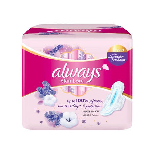 Always Skin Love - Maxi Thick Large Pads - 10 Pads