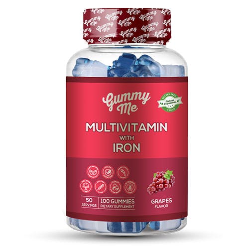Gummy Me Multivitamin with Iron Grape Flavour 100 Gummies