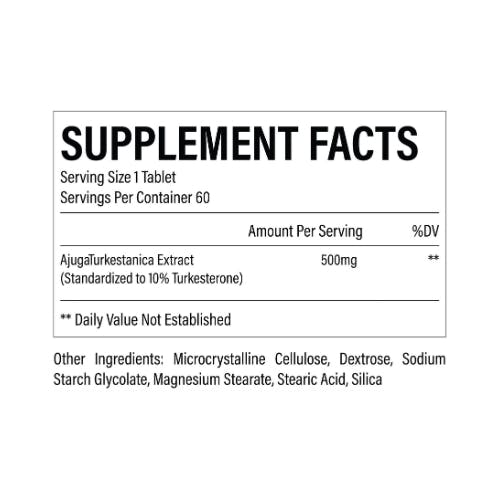 Raw Nutrition Turkesterone 500mg - 60 Tablets