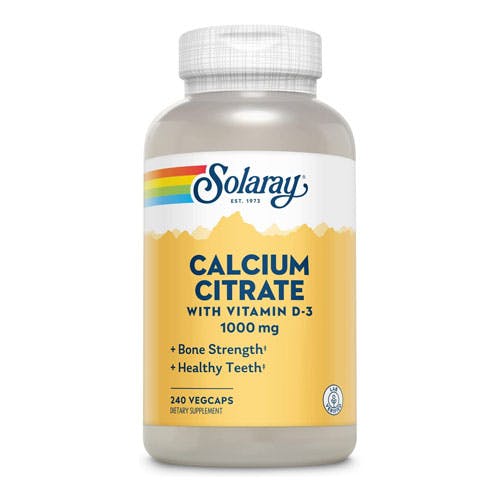 Solaray Calcium Citrate With Vitamin D3 1000mg-240 Capsules