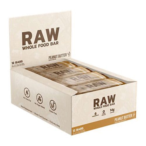 Raw Nutrition Whole Food Protein Bar - Paenut Butter Flavour x 12pcs