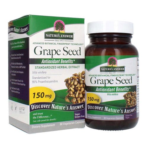 Natures Answer Grape Seed 150mg-60 Capsules