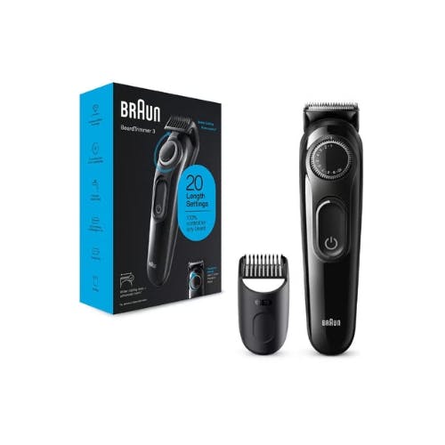 BRAUN Rechargeable Beard And Hair Trimmer With 20 Length Settings BT 3300