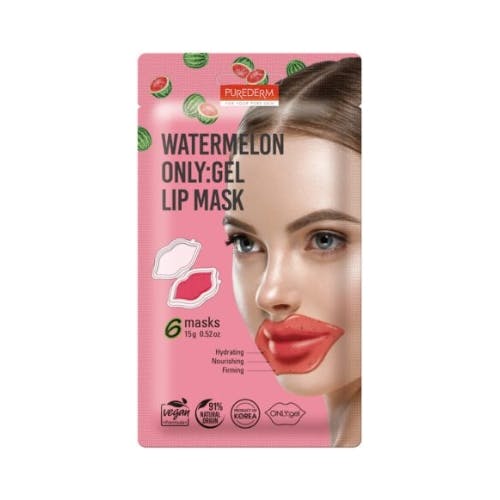 Purederm Watermelon Only:Gel Lip Mask 6 Masks 15gm