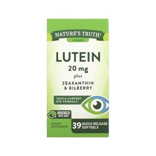 Nature's Truth Lutein 20mg Plus Zeaxanthib Billberry  Softgels 39