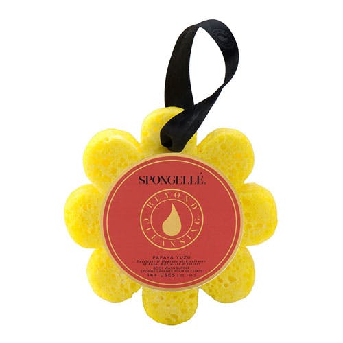 Spongelle Wild Flower Bath Sponge with Papaya Yuzu 85gm - 14+ Uses