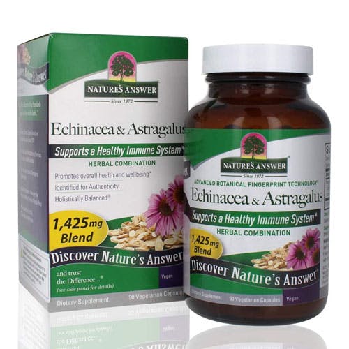 Natures Answer Echinacea & Astragalus 1425mg-90 Capsules