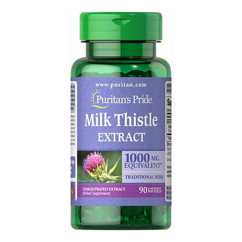 Puritans Pride Milk Thistle Extract 1000 mg 90 Softgels