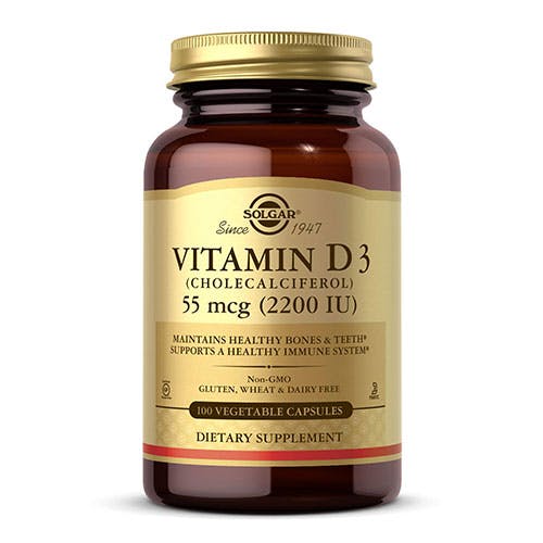 Solgar Vitamin D3 55mcg (2200IU) -100 Capsules
