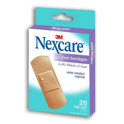 3M Nexcare Sheer Bandages - One Size - 20 Bandages