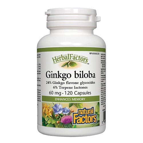 Natural Factors Ginkgo Biloba 60 Mg 120 Capsules