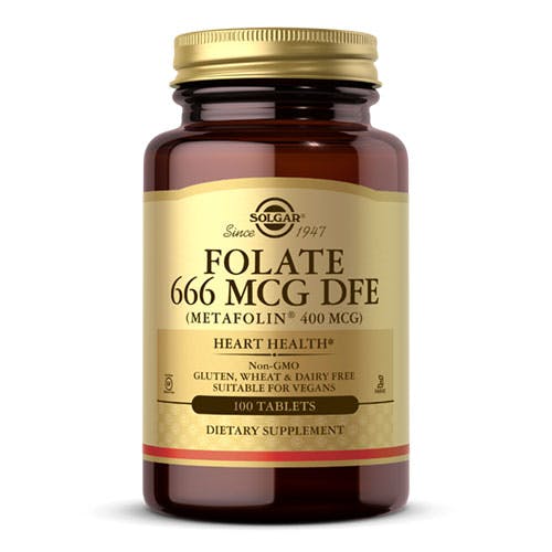 Solgar Folate 666mcg DFE (Metafolin) -100 Tablets