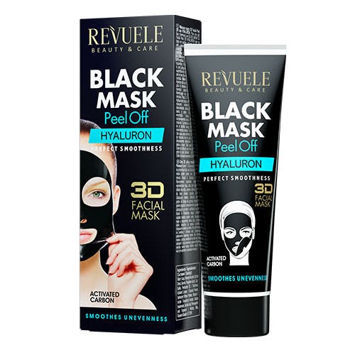 Revuele Black Mask Peel Off Hyaluron 3D Facial Mask wth Activated Carbon 80ml