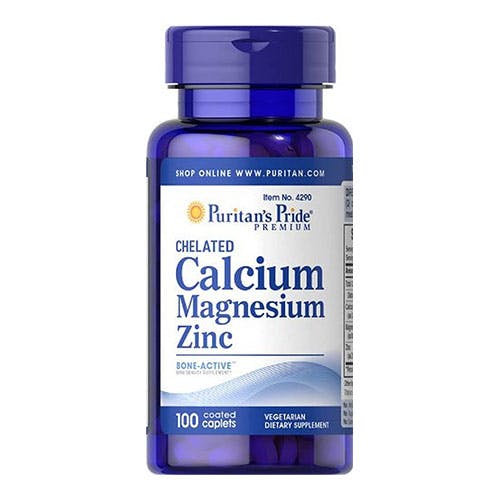 Puritan's Pride Chelated Calcium Magnesium Zinc 100 Caplets