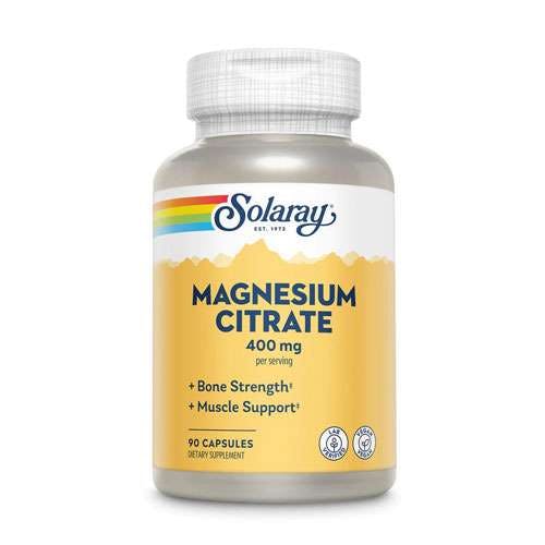 Solaray Magnesium Citrate 400mg-90 Capsules