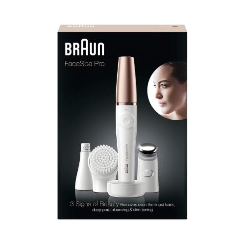 Braun Facespa Pro 911 Facial Epilator Whitebronze With 3 Extras