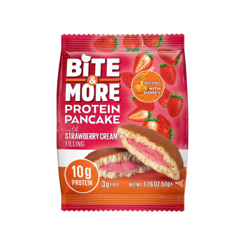 Bite & More Protein Pancake Strawberry Cream 50gm