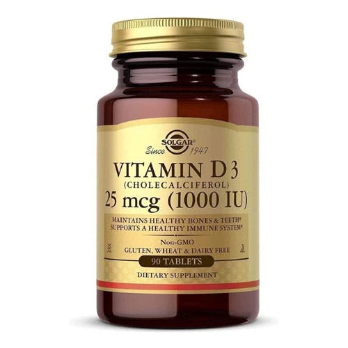 Solgar Vitamin D3 25mcg (1000IU) -90 Tablets