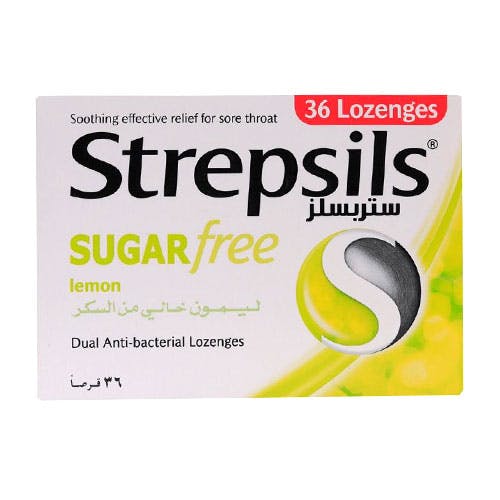 Strepsils Lemon Sugar Free - 36 Lozenges