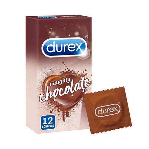 Durex Naughty Chocolate Dotted Condoms - Pack of 12