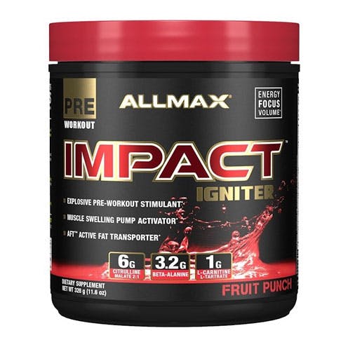 Allmax Impact Igniter 328gm - Fruit Punch Flavor