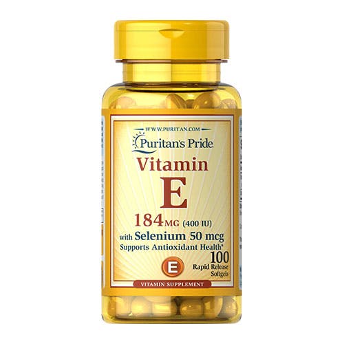 Puritan's Pride Vitamin E-400IU With Selenium 50mcg -100 Softgels