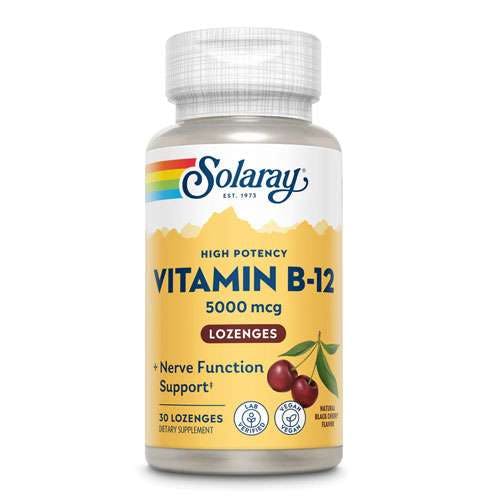 Solaray Vitamin B-12 5000mcg -30 Lozenges
