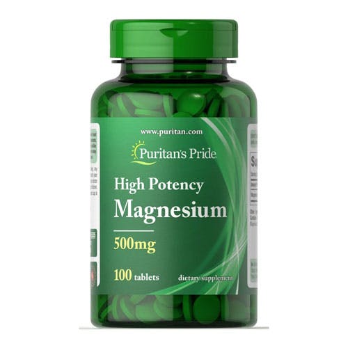 Puritan's Pride High Potency Magnesium Tablets 500mg 100 Tablets