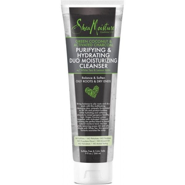 Shea Moisture Green Coconut & Activated Charcoal Purifying & Hydrating Duo Moisturizing Cleanser 266ml