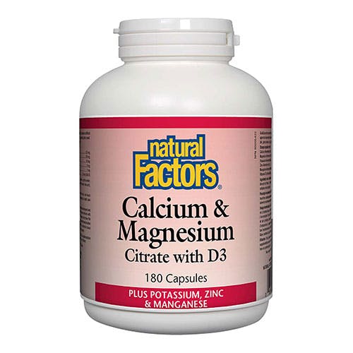Natural Factors Calcium & Magnesium Vitamin D3 180 Capsules