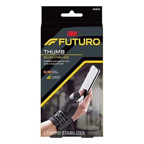 3M Futuro Thumb Deluxe Stabilizer (45843) - Small/Medium Size - 1 Thumb Stabilizer (Black Color)