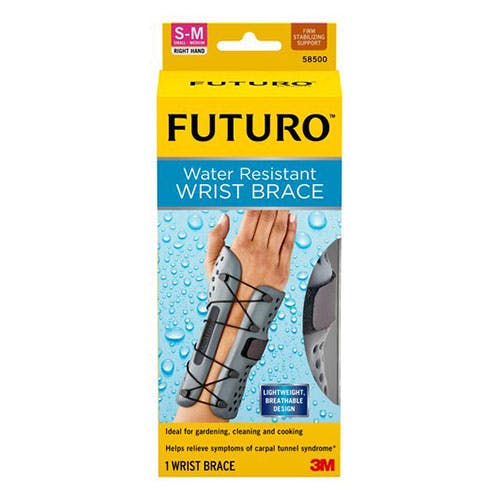 3M Futuro Water Resistant Wrist Brace (58500) - Right Hand - Small/Medium Size - 1 Wrist Brace