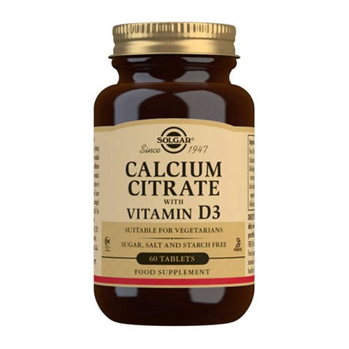 Solgar Calcium Citrate With Vitamin D3 -60 Tablets