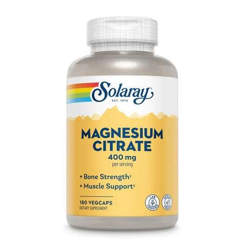 Solaray Magnesium Citrate 400mg -180 Capsules