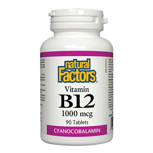 Natural Factors Vitamin B12 1000 mcg 90 Tablets