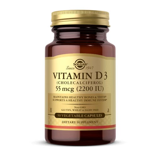 Solgar Vitamin D3 55mcg (2200IU) -50 Capsules