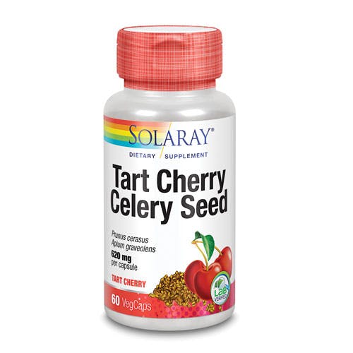 Solaray Tart Cherry Celery Seed 620mg-60 Capsules