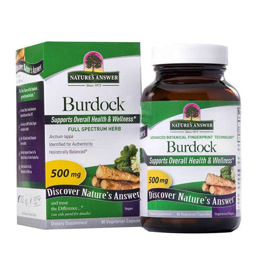 Natures Answer Burdock 500mg-90 Capsules