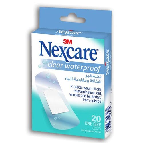 3M Nexcare Clear Waterproof Bandages - One Size - 20 Bandages