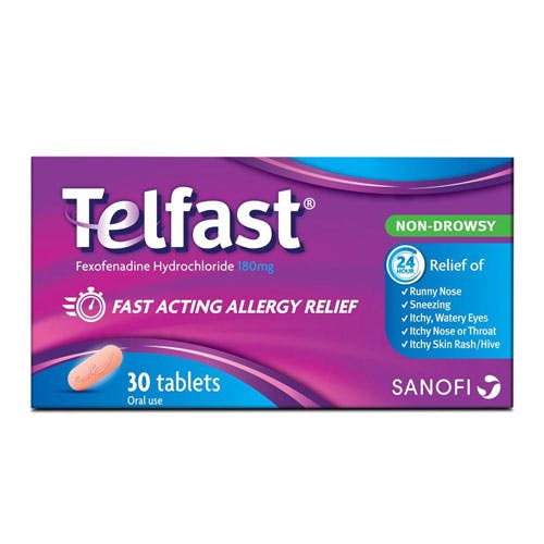 Telfast 180mg - 30 Tablets